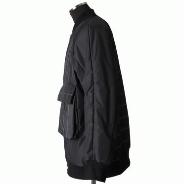 [SALE] 30%OFF　bajra 先染ストライプ×ダンプ リバーシブルブルゾン　BLACK No.3