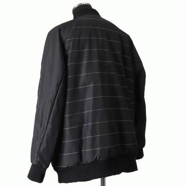 [SALE] 30%OFF　bajra 先染ストライプ×ダンプ リバーシブルブルゾン　BLACK No.4