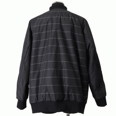 [SALE] 30%OFF　bajra 先染ストライプ×ダンプ リバーシブルブルゾン　BLACK No.5