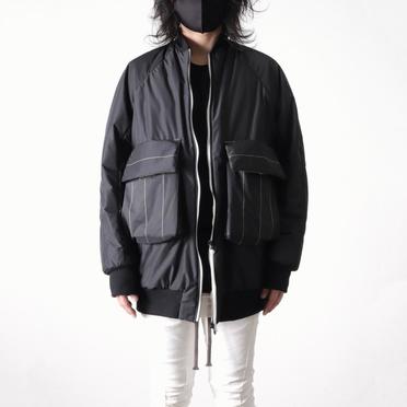 [SALE] 30%OFF　bajra 先染ストライプ×ダンプ リバーシブルブルゾン　BLACK No.17