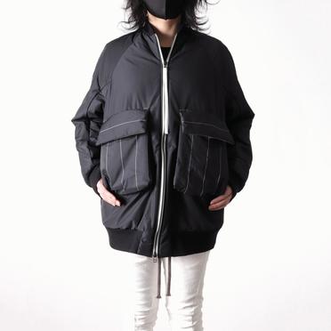 [SALE] 30%OFF　bajra 先染ストライプ×ダンプ リバーシブルブルゾン　BLACK No.18