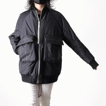 [SALE] 30%OFF　bajra 先染ストライプ×ダンプ リバーシブルブルゾン　BLACK No.24