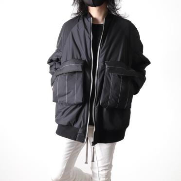 [SALE] 30%OFF　bajra 先染ストライプ×ダンプ リバーシブルブルゾン　BLACK No.25