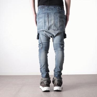 Denim Sarrouel Skinny Long Pants　BLUE No.18