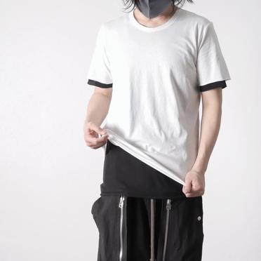 Layered Crew Neck Tee　WH×BK No.20