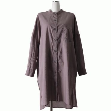 stand collar long shirt　C.GRAY No.1