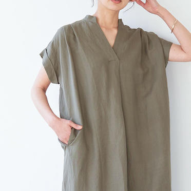 タックショルダーワンピース　KHAKI No.8