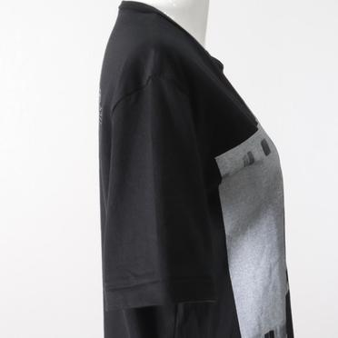 [SALE] 30%OFF　bajra 60/2 天竺 プリントプルオーバー　BLACK×WHITE No.9