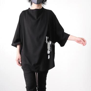 DRAPE COWL CS T-SHIRTS　BLACK No.23