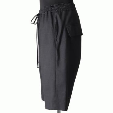 Tropical Wool Sarrouel Shorts　BLACK No.3