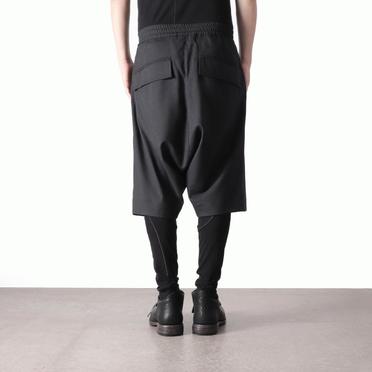 Tropical Wool Sarrouel Shorts　BLACK No.19