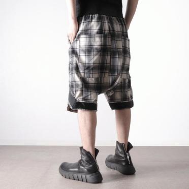 [SALE] 30%OFF　A.F ARTEFACT Check Sarrouel Shorts　BK×WH No.18