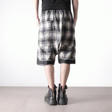 [SALE] 30%OFF　A.F ARTEFACT Check Sarrouel Shorts　BK×WH No.19