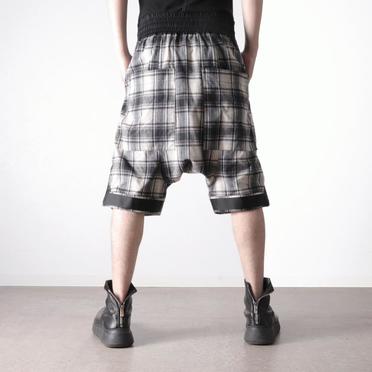 [SALE] 30%OFF　A.F ARTEFACT Check Sarrouel Shorts　BK×WH No.20