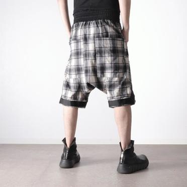 [SALE] 30%OFF　A.F ARTEFACT Check Sarrouel Shorts　BK×WH No.21