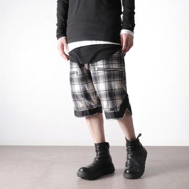 [SALE] 30%OFF　A.F ARTEFACT Check Sarrouel Shorts　BK×WH No.25