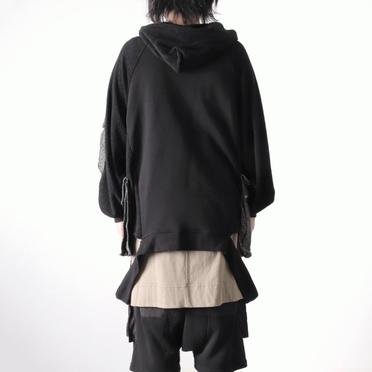 Combi Hoodie Top　BK×MIX No.19