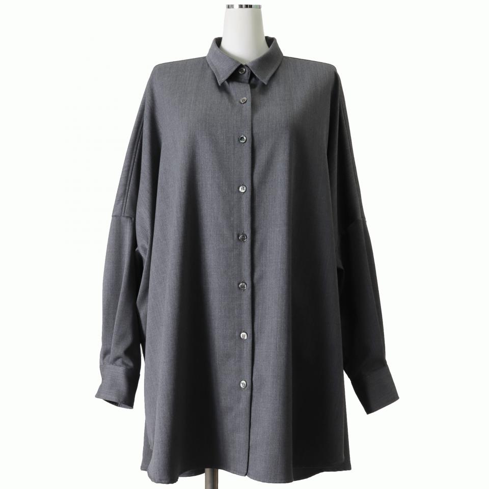 wide shirt tunic　GRAY