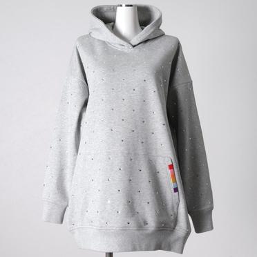 [SALE] 30%OFF　DSC / ハートラインストーン裏毛パーカー　TOP GRAY No.1