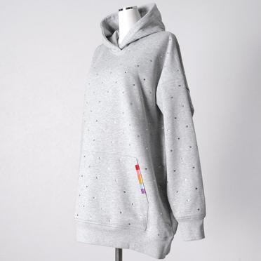 [SALE] 30%OFF　DSC / ハートラインストーン裏毛パーカー　TOP GRAY No.2