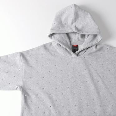 [SALE] 30%OFF　DSC / ハートラインストーン裏毛パーカー　TOP GRAY No.7