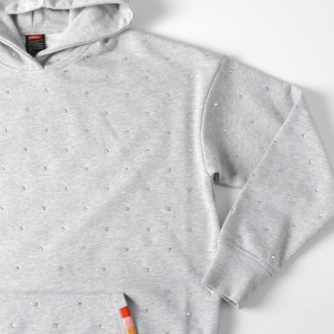 [SALE] 30%OFF　DSC / ハートラインストーン裏毛パーカー　TOP GRAY No.8