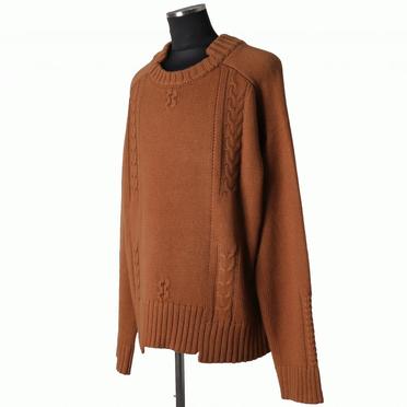 Low Gauge Knit Pullover　BROWN No.2