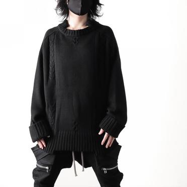 Low Gauge Knit Pullover　BLACK No.19