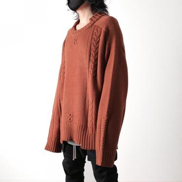 Low Gauge Knit Pullover　BROWN No.14