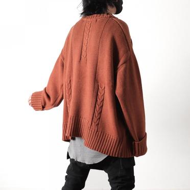 Low Gauge Knit Pullover　BROWN No.18