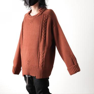 Low Gauge Knit Pullover　BROWN No.20