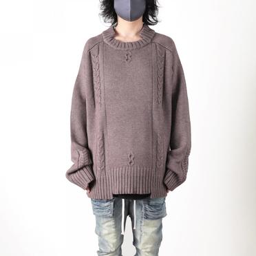 Low Gauge Knit Pullover　GREY No.13