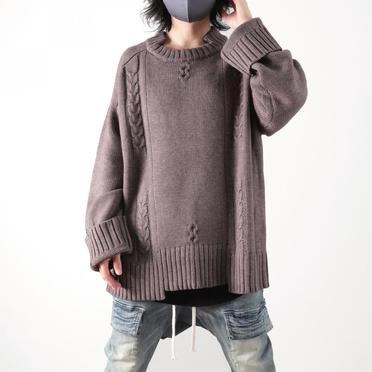 Low Gauge Knit Pullover　GREY No.21