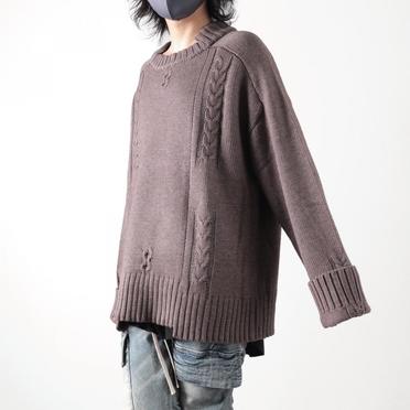 Low Gauge Knit Pullover　GREY No.22