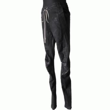 Coated Anatomical Fitted Long Pants　BLACK No.2