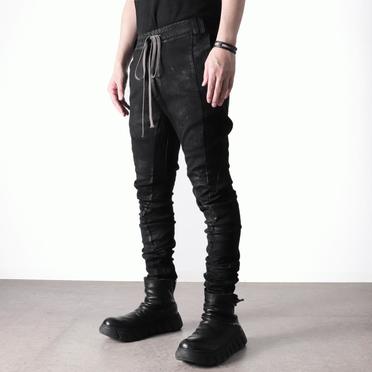 Coated Anatomical Fitted Long Pants　BLACK No.16