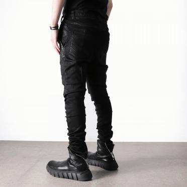Coated Anatomical Fitted Long Pants　BLACK No.18