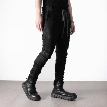 Coated Anatomical Fitted Long Pants　BLACK No.21