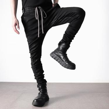 Coated Anatomical Fitted Long Pants　BLACK No.24