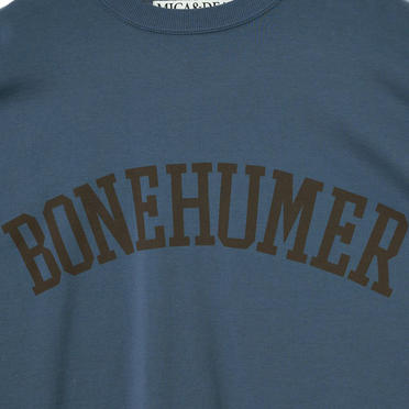 [SALE] 30%OFF　MICA&DEAL "BONEHUMER"ロゴハイゲージ裏毛プルオーバー　BLUE No.2