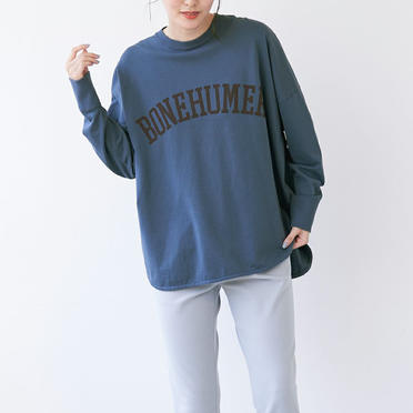 [SALE] 30%OFF　MICA&DEAL "BONEHUMER"ロゴハイゲージ裏毛プルオーバー　BLUE No.7