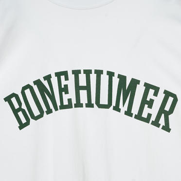 "BONEHUMER"ロゴハイゲージ裏毛プルオーバー　OFF WHITE No.2