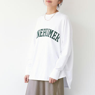 "BONEHUMER"ロゴハイゲージ裏毛プルオーバー　OFF WHITE No.3