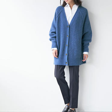 [SALE] 30%OFF　MICA&DEAL アルパカVネックロングカーディガン　BLUE No.8