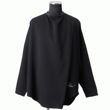 807CUM1 RIPPLE LS TUCK T-SHIRT　BLACK No.1