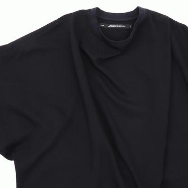 807CUM1 RIPPLE LS TUCK T-SHIRT　BLACK No.7