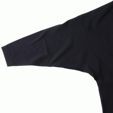 807CUM1 RIPPLE LS TUCK T-SHIRT　BLACK No.8