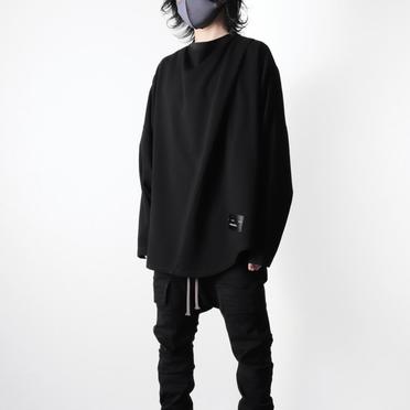 807CUM1 RIPPLE LS TUCK T-SHIRT　BLACK No.14