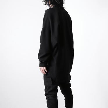 807CUM1 RIPPLE LS TUCK T-SHIRT　BLACK No.16