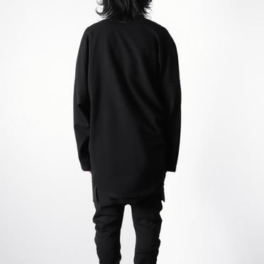 807CUM1 RIPPLE LS TUCK T-SHIRT　BLACK No.17